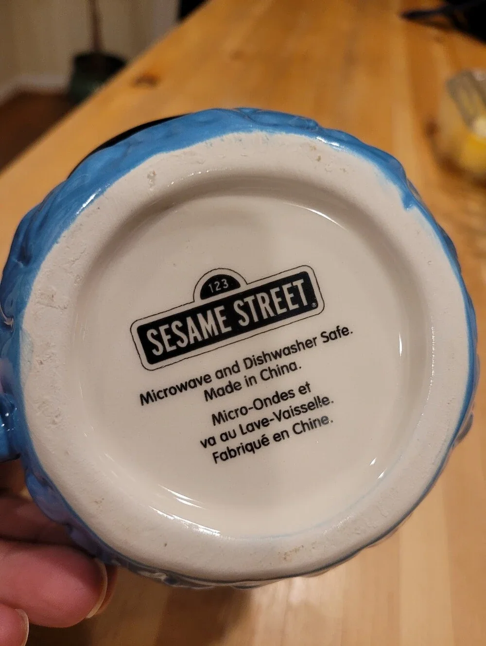 NEW Sesame Street Cookie Monster Ceramic Mug with Cookie Saucer